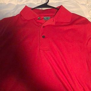 Red golf shirt small